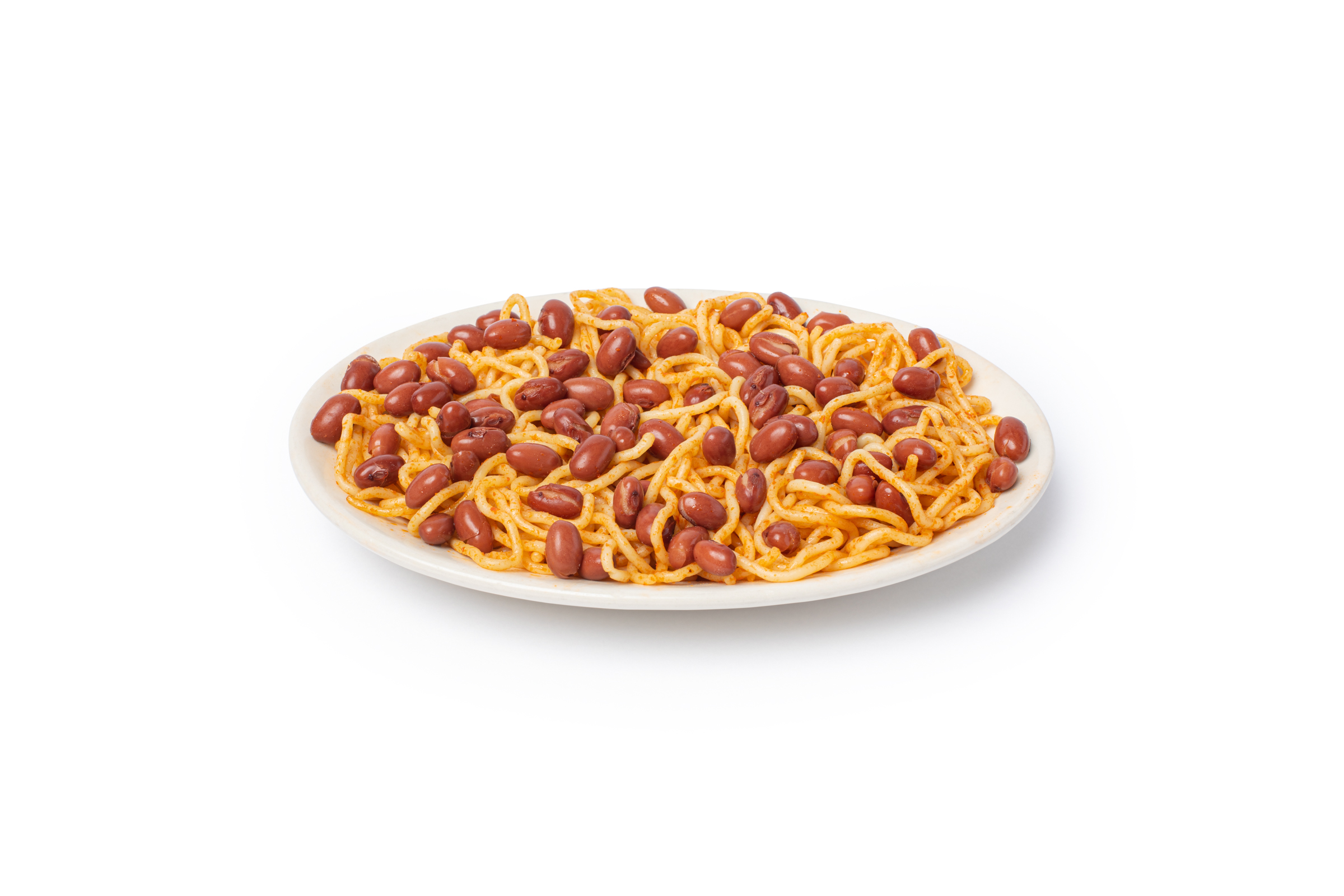 a plate of chili and beans