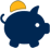 Piggy bank icon representing savings benefits at Pilot Flying J; full-time, part-time