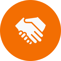 Pictoral icon depicting a handshake
