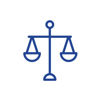 Pictoral icon depicting a balanced scale