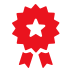 Pictoral icon depicting an award ribbon