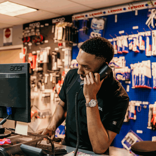 man on the phone