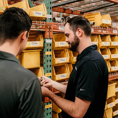 man helping a customer
