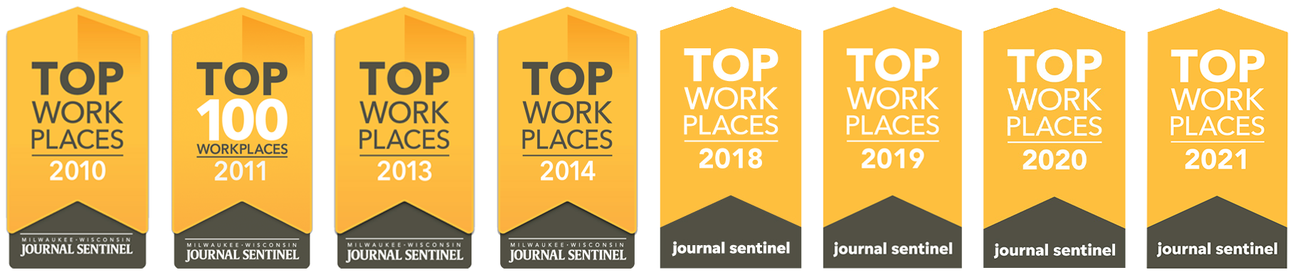 top places to work badges
