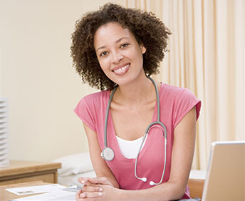 woman smiling