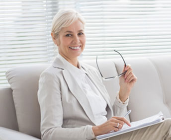 woman smiling