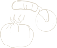 tomato & pizza cutter