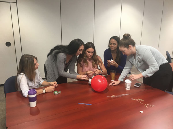 Picture of interns decorating