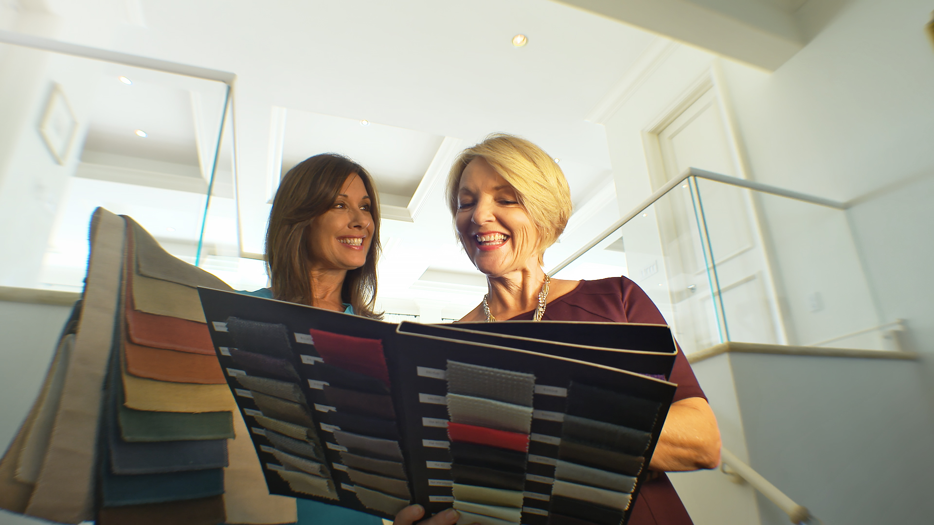 two women smiling