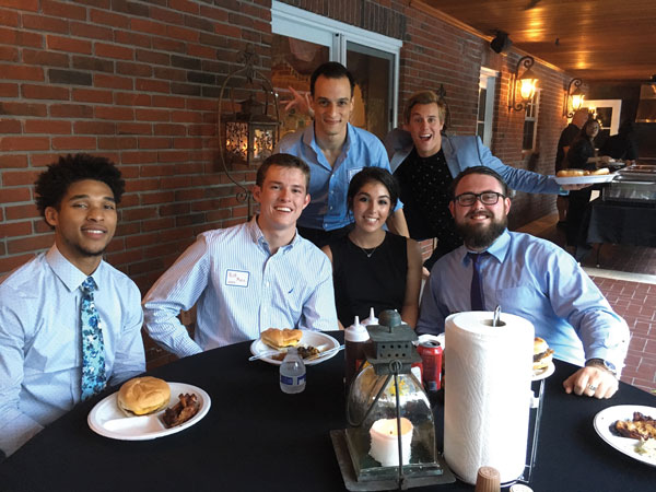 Interns at lunch