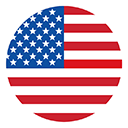 American flag in a circle icon