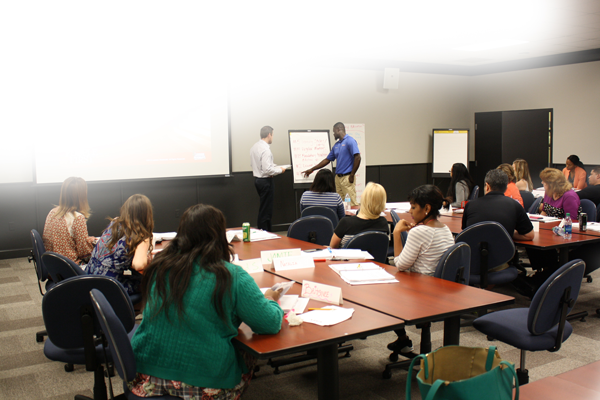 employees in meeting room