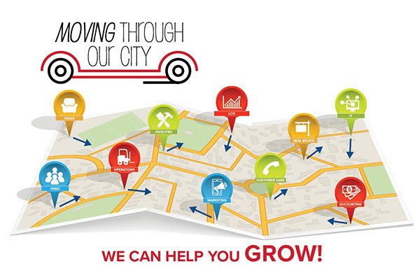 moving through our city equals growth graphic