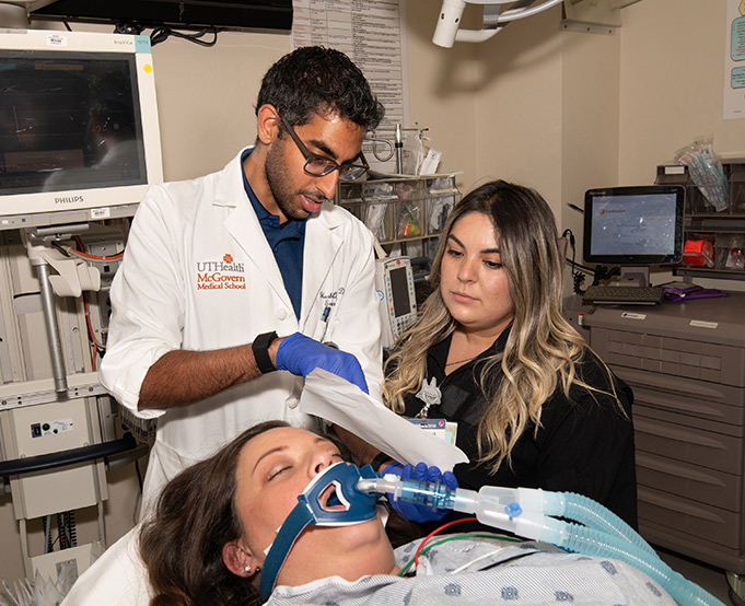 doctor treating patient