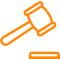 line drawing of a gavel