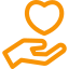heart in hand icon