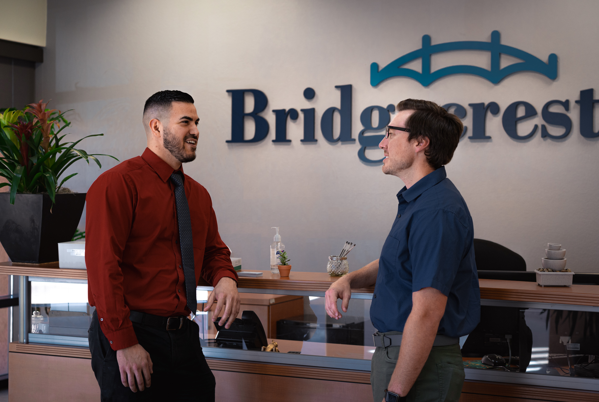 coworkers at bridgecrest talking